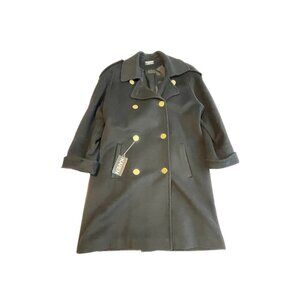 NOS NWT SIZE 12 Vintage Karen Made in USA Women's Wool Cashmere OVERCOAT TRENCH